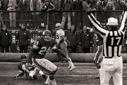 Cowboys receiver Drew Pearson looked back to see a touchdown signal after catching the infamous “Hail Mary” from Roger Staubach in December 1975.