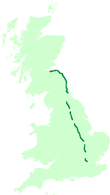 Map of A1 route