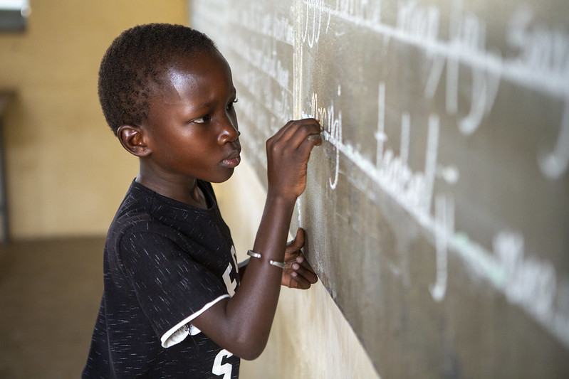 A first grade class in the El Hadji Amadou Cissé school in Kaolack Commune, March 2020