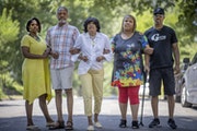 From left, Sondra Samuels, Don Samuels, Cathy Spann, Audua Pugh and Michael Pugh, some of the Jordan neighborhood residents who brought the lawsuit on