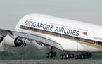 Singapore Airlines’ Airbus A380 took off from the runway at Changi International Airport in 2007.