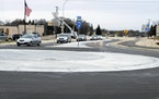 MnDOT added compact roundabouts and a center median as part of project to slow traffic and improve safety along Hwy. 316 in Hastings.