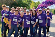 The late Nancy Allin Nelson (No. 1081) and her husband, Russ Nelson, (1082) and family and friends at the Minnesota Pancreatic Cancer Network walk in 