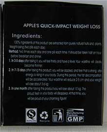 Apple's quick-impact weight loss packaging