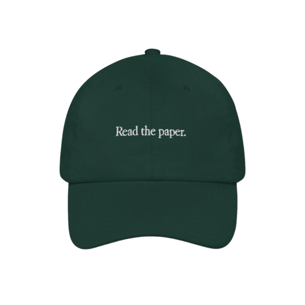 Limited Edition: Read the Paper Hat in Green