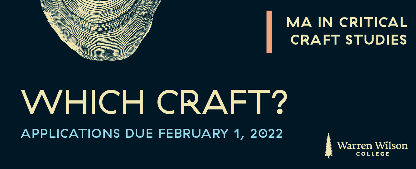 Advertisement for Which Craft, an MA in Critical Craft Studies