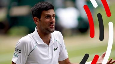 Novak Djokovic plus Ros Atkins branding