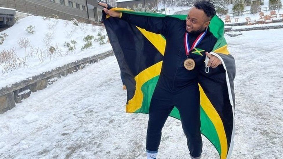 Ashley Watson, who is part of the Jamaican four-man bobsleigh team