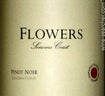 Wine Label of Flowers Sonoma Coast Pinot Noir, California, USA