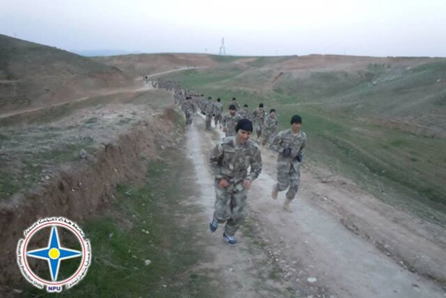 Assyrian Christian militia members are shown in a photo posted to Facebook by the Nineveh Plain Protection Units.