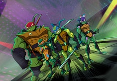 Raphael, Michelangelo, Leonardo, and Donatello in Rise of the Teenage Mutant Ninja Turtles: The Movi...