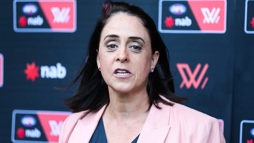 Play Audio. Nicole Livingstone speaks to media in front of the AFLW and NAB logos. Duration: 49 minutes 50 seconds