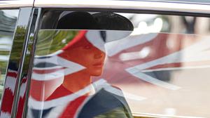 Meghan Markle at the queen's funeral on Monday. Photo: Marko Djurica/Reuters