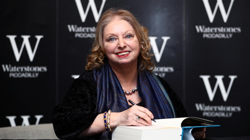 Author Hilary Mantel attends a book signing for her new novel "The Mirror and the Light" at a book store in London