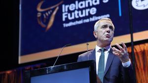 Actor James Nesbitt speaking at the Ireland's Future conference
