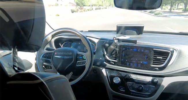 Waymo driverless van operating in Chandler, AZ