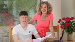 Cormac Walsh with his mother Eithne at their home in Wicklow. Photo: Frank McGrath