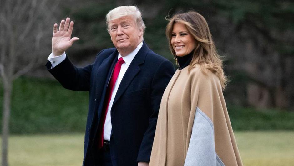 Donald Trump and Melania Trump on their last day in the White House. Photo: Alex Brandon / AP