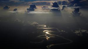 An aerial view of a river in Peru's Amazon region of Loreto. Photo: Reuters/Enrique Castro-Mendivil/File