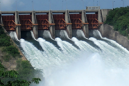 Akosombo is the world's largest dam in terms of water storage capacity