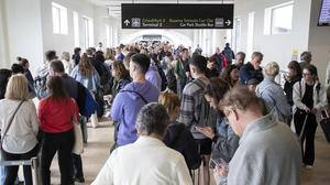 Passengers queuing at Terminal 2 in Dublin Airport. Photo: Colin Keegan, Collins Dublin