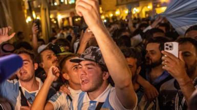 Argentina fans in Qatar