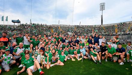 The Limerick hurling team celebrate following their 2022 All-Ireland final win over Kilkenny. Photo: Sportsfile