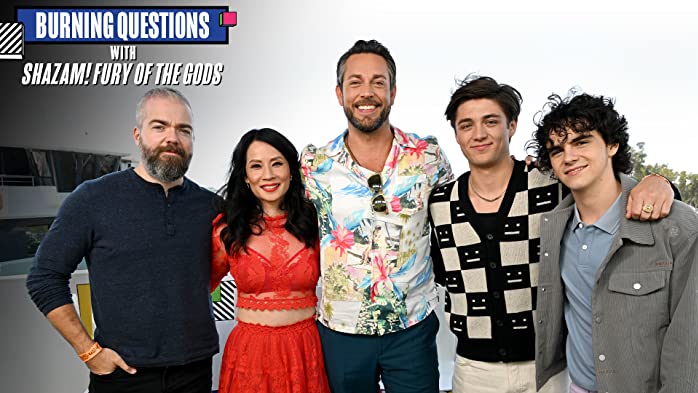 Stars Zachary Levi, Lucy Liu, Jack Dylan Grazer, Asher Angel, along with director David F. Sandberg get quizzed on each other's first IMDb credits, discover who ended up in bed with Paul Rudd, and share the story behind a late night Wii injury.