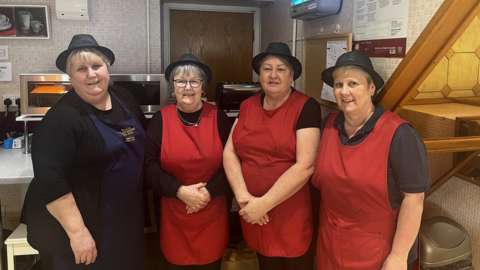 Paula Thomas worked at the bakery 43 years, Denise Walters 22 years, Sandra Morgan 19 years, Debbie Roberts 4 years