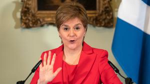 Scotland's first minister Nicola Sturgeon during a news conference at Bute House in Edinburgh, during which she announced she will be standing down. Photo: Reuters