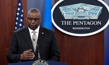 US Defence Secretary Lloyd Austin speaks at the Pentagon
