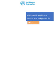 WHO health workforce support and safeguards list 2023