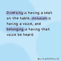 Diversity is having a seat at the table, inclusion is having a voice, and belonging is having that voice be heard