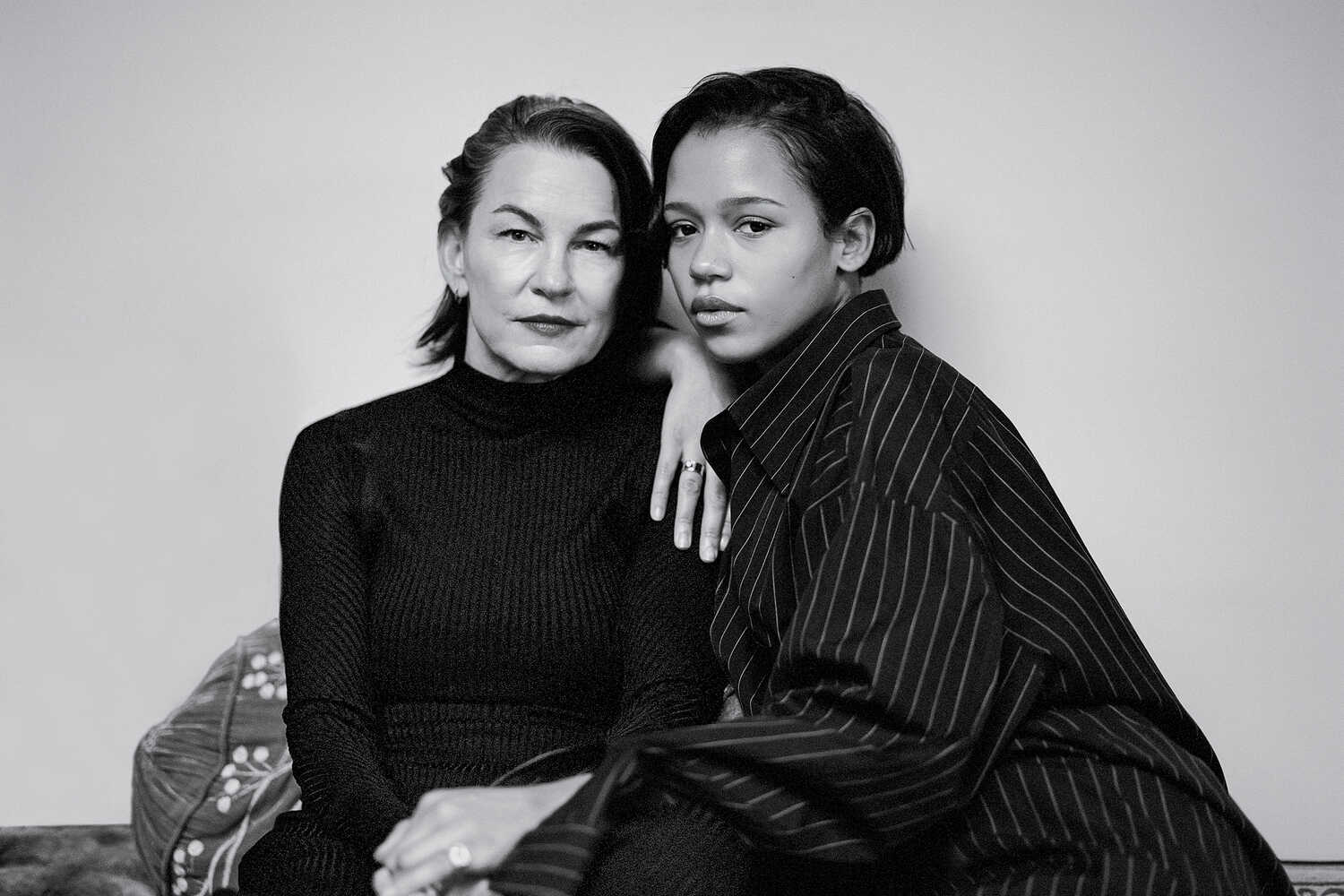The artist Elizabeth Peyton (left) and the actress Taylor Russell, photographed in New York City on Dec. 6, 2022.