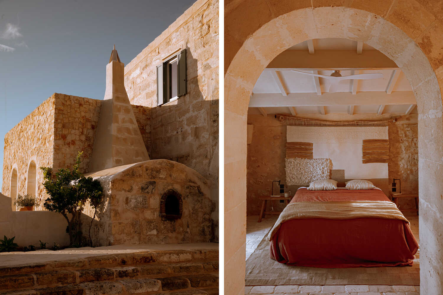 It took five years for the hotelier Benedicta Linares Pearce, a Minorca native, and her husband, Benoît Pellegrini, to restore what is now Son Blanc Farmhouse, a 19th-century limestone farmhouse with 14 suites featuring specially commissioned works by Spanish artists.