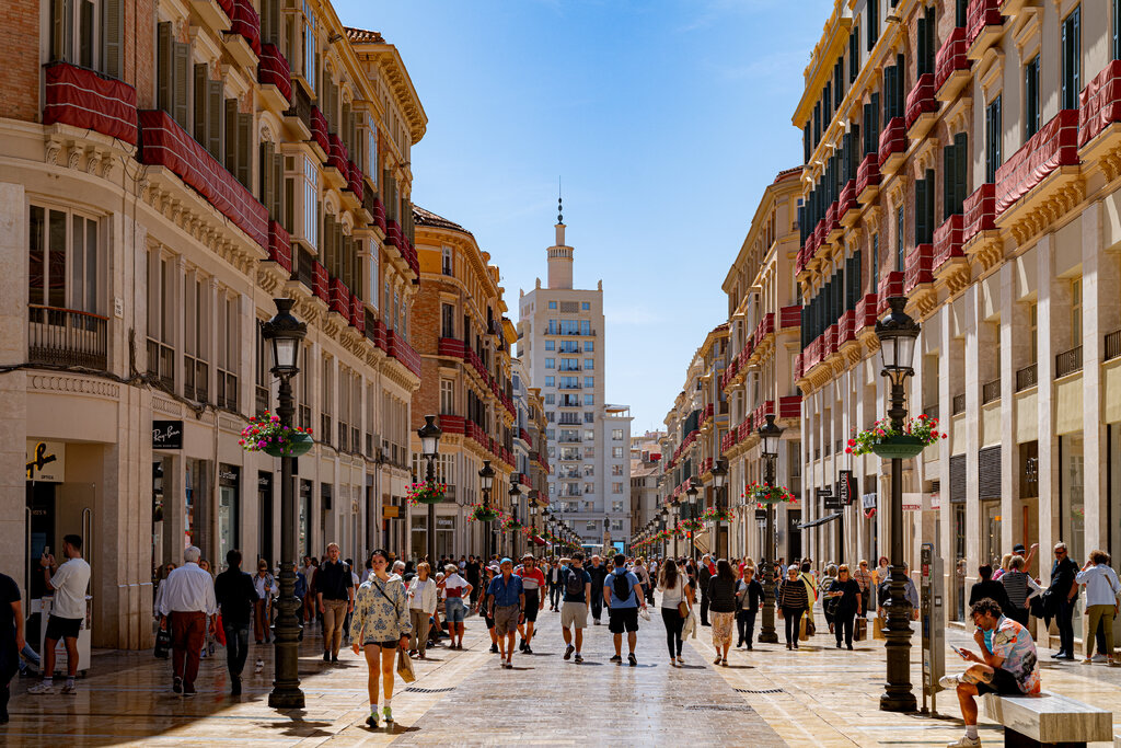 Picasso was born in the port city of Málaga in 1881, and lived there until he was 9 years old. Above, Calle Larios, the city’s main shopping and pedestrian street.