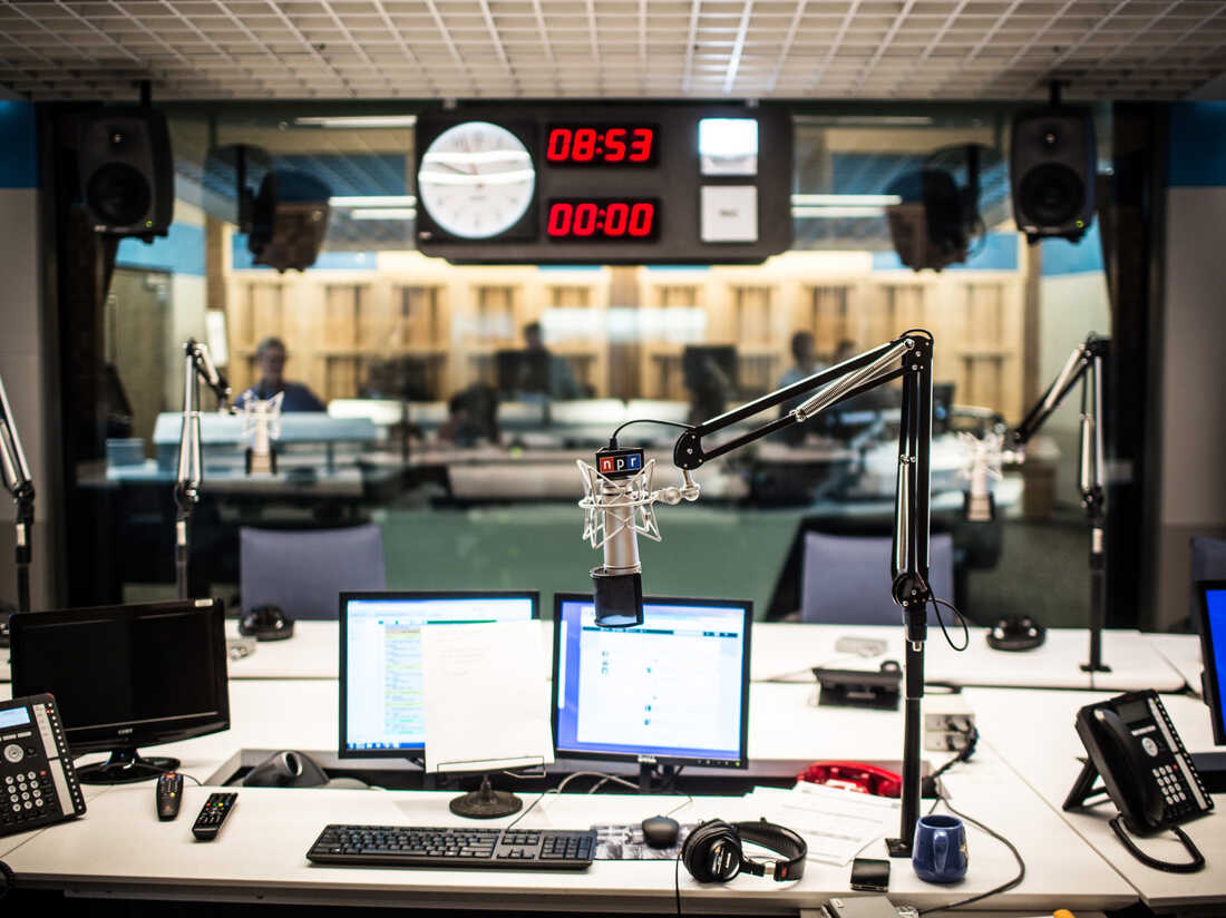Scenes from Weekend Edition Saturday, the first broadcast from the new NPR Headquarters in Washington, DC on April 13, 2013.
