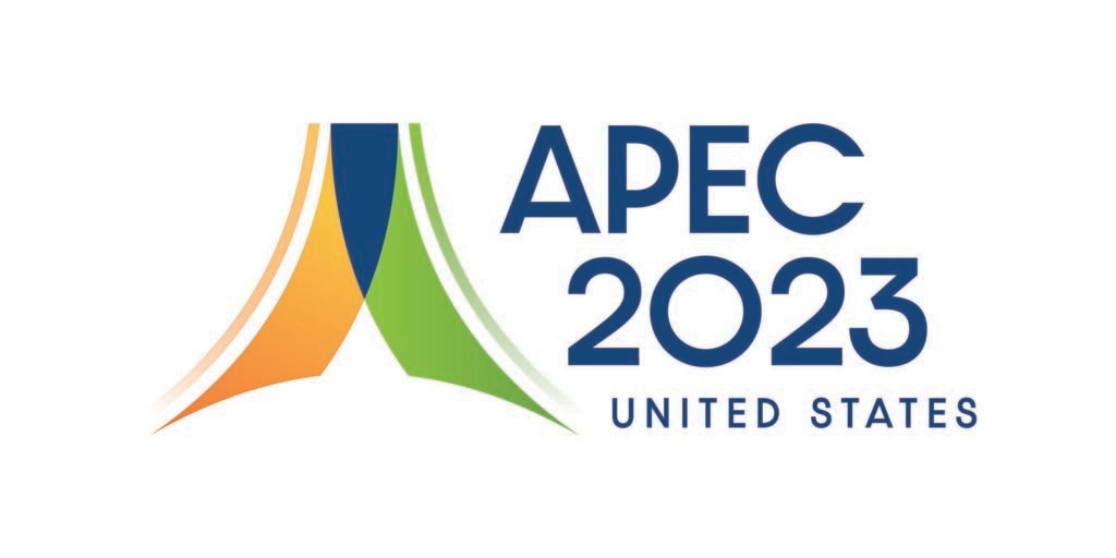 The APEC 2023 logo, with the text: APEC 2023 United States.
