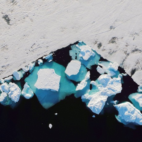 Image: An iceberg floats in a fjord near the town of Tasiilaq, Greenland