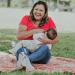 Latina mom breastfeeding