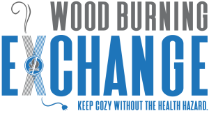 A logo for the wood stove exchange program