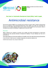 Antimicrobial resistance: fact sheet on Sustainable Development Goals (‎SDGs)‎: health targets