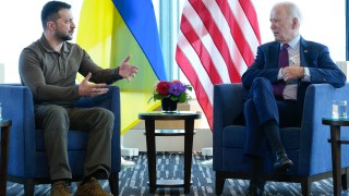 President Joe Biden, right, meets with Ukrainian President Volodymyr Zelenskyy on the sidelines of the G7 Summit in Hiroshima, Japan, Sunday, May 21, 2023.