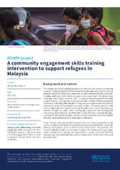 A community engagement skills training intervention to support refugees in Malaysia