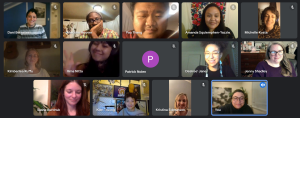 A group photo of Community Involvement Committee Members in a virtual meeting