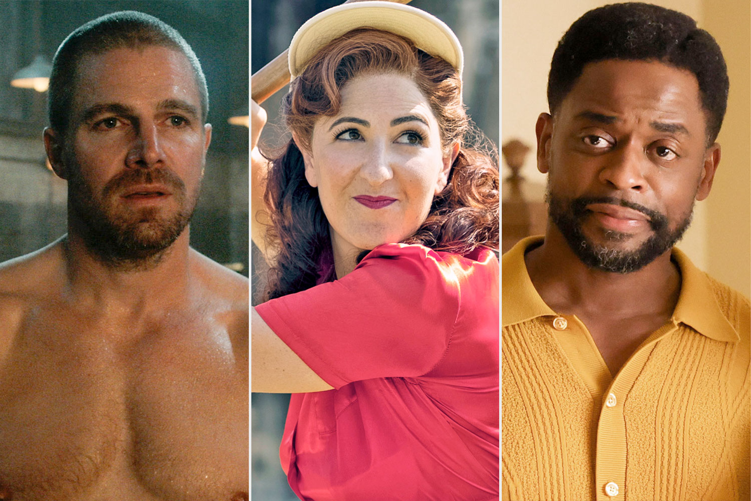 Steven Amell in Heels, D'Arcy Carden in A League of Their Own, and Dulé Hill in Wonder Years reboot