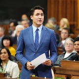 Justin Trudeau at the parliament .