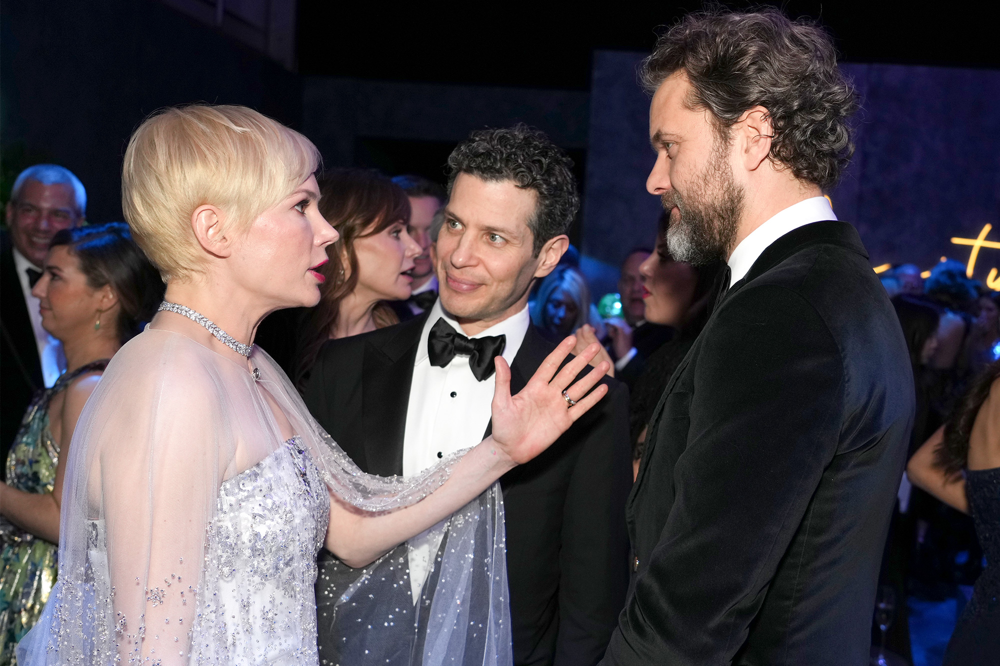 'Dawson's Creek' alums Michelle Williams and Joshua Jackson reunite after the 2023 'Vanity Fair' Oscars after-party