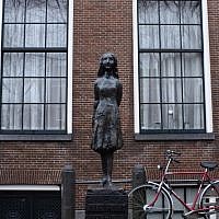 A photo of the house in Amsterdam where Anne Frank and her family hid during the Holocaust, December 19, 2011. (Nati Shohat/Flash90)