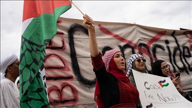 Thousands gather in US capital demanding Gaza cease-fire
